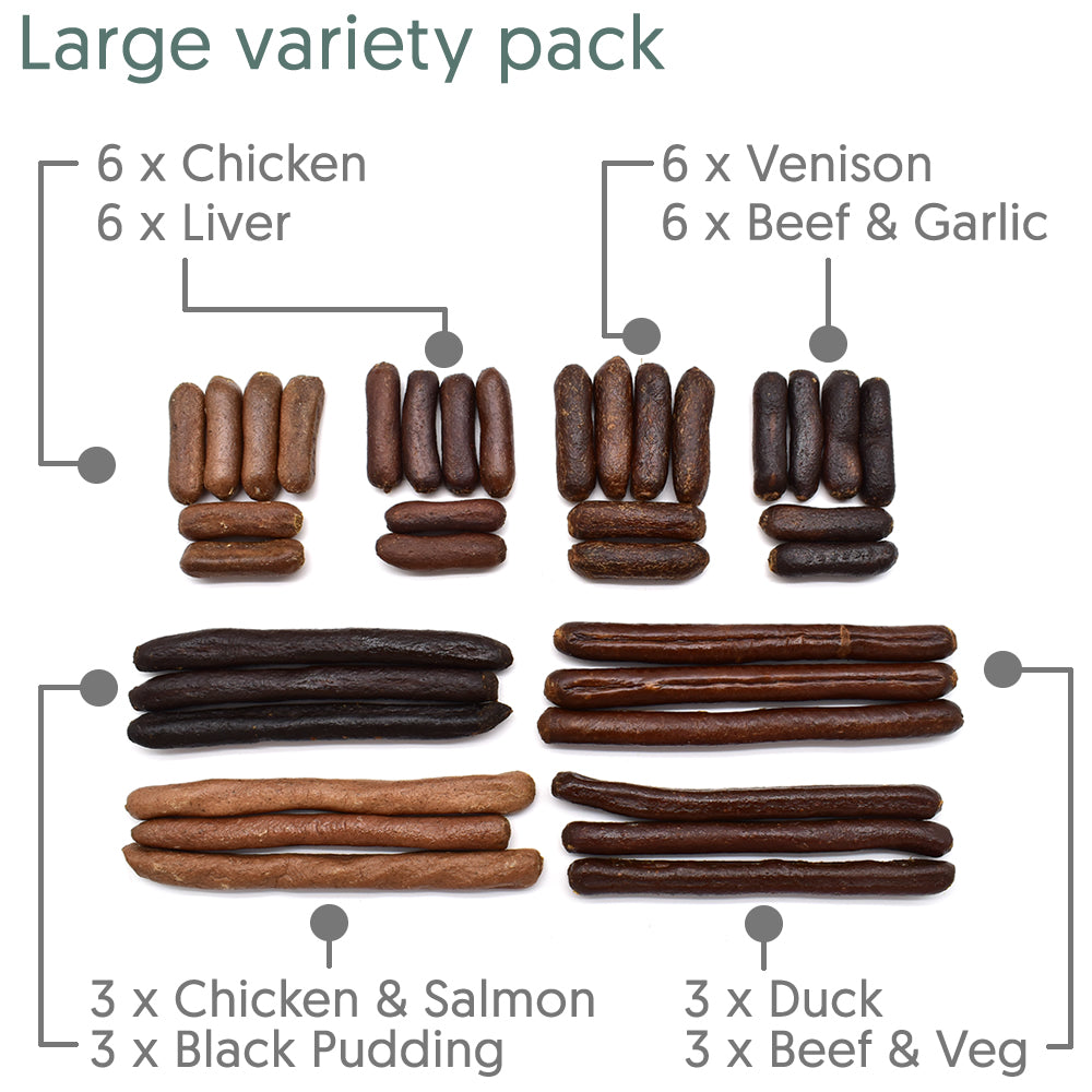 Large Dog Sausage Variety Pack